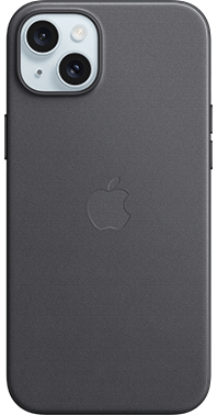 apple iphone 15 plus finewoven case with magsafe black